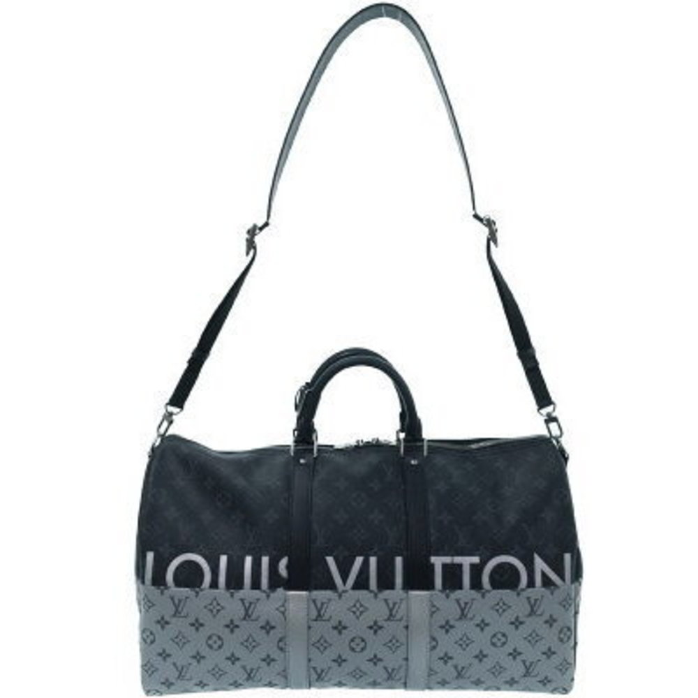 Louis Vuitton Monogram Eclipse Black Keepall Bandouliere Bag